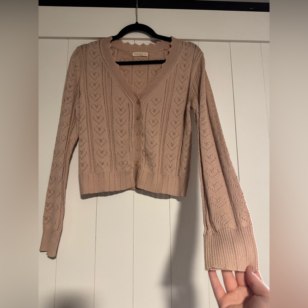 Pink Heart Cardigan